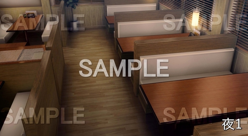 【背景素材】ファミレス 内観⑥ (店舗&施設編part02-shop_fami_05)