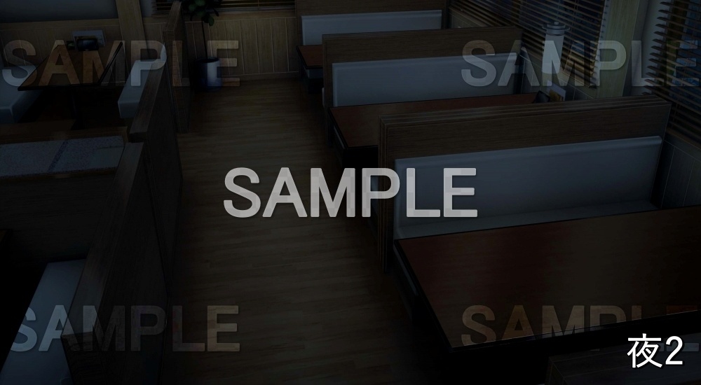 【背景素材】ファミレス 内観⑥ (店舗&施設編part02-shop_fami_05)