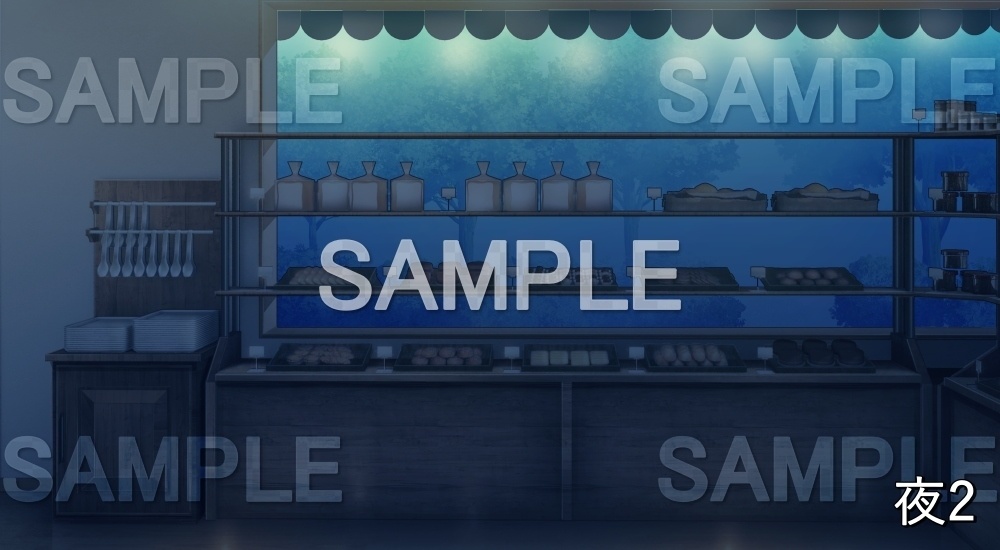 【背景素材】パン屋 内観② (店舗&施設編part02-shop_pan_01)