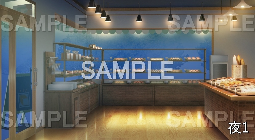 【背景素材】パン屋 内観③ (店舗&施設編part02-shop_pan_02)
