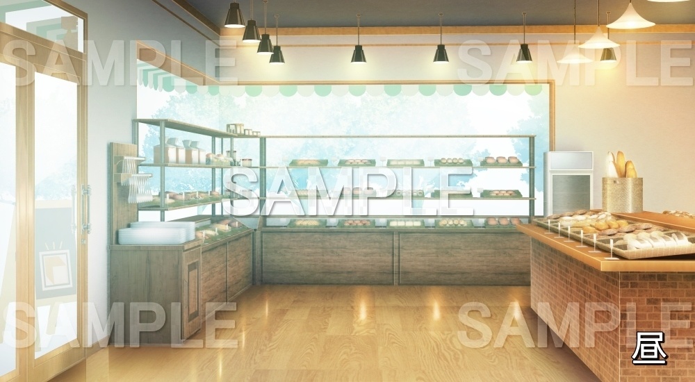 【背景素材】パン屋 内観③ (店舗&施設編part02-shop_pan_02)
