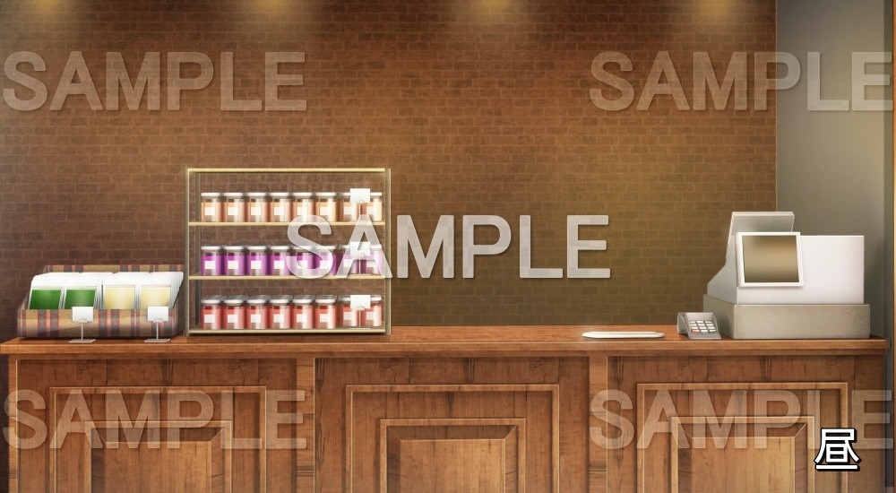 【背景素材】パン屋 レジ  (店舗&施設編part02-shop_pan_03)