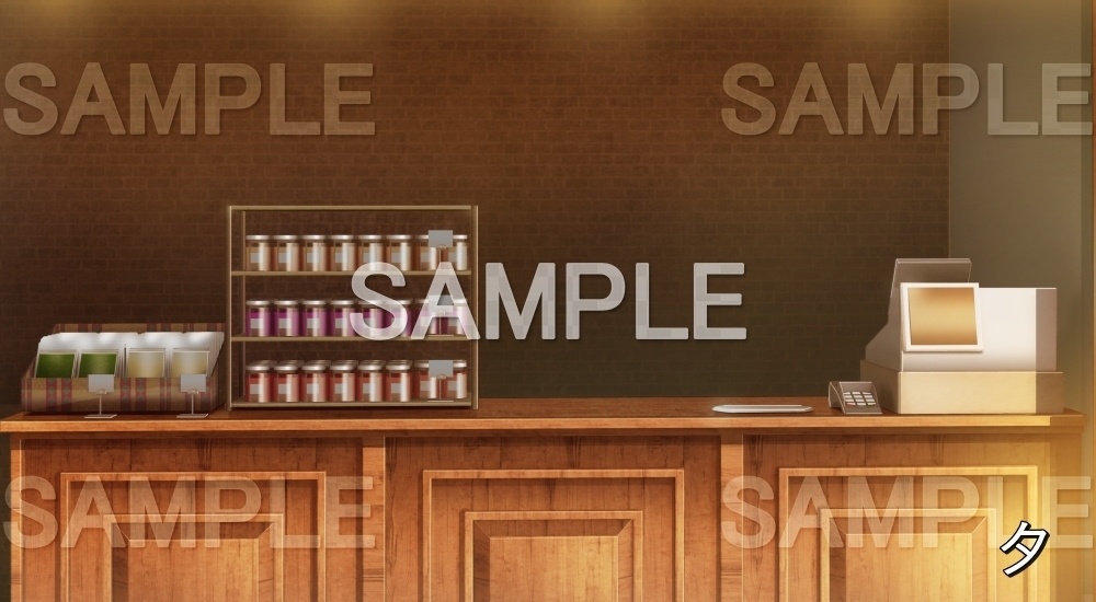【背景素材】パン屋 レジ (店舗&施設編part02-shop_pan_03)
