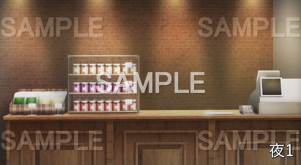 【背景素材】パン屋 レジ (店舗&施設編part02-shop_pan_03)