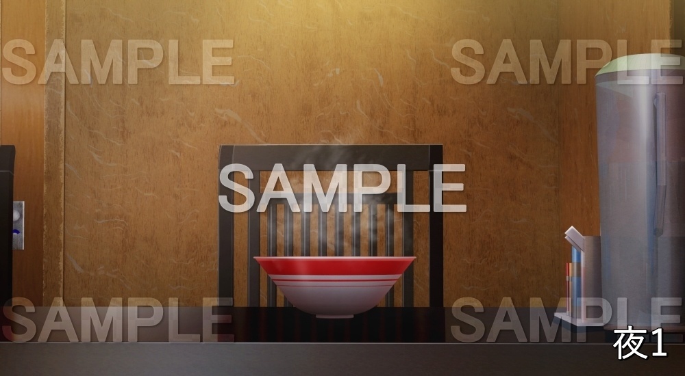 【背景素材】ラーメン屋 席 (店舗&施設編part02-shop_ramen_01)