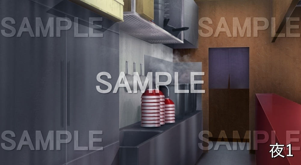 【背景素材】ラーメン 内観② (店舗&施設編part02-shop_ramen_04)