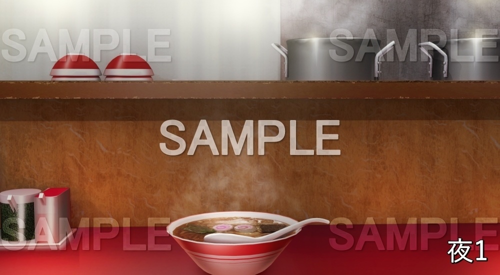 【背景素材】ラーメン 内観③ (店舗&施設編part02-shop_ramen_02)