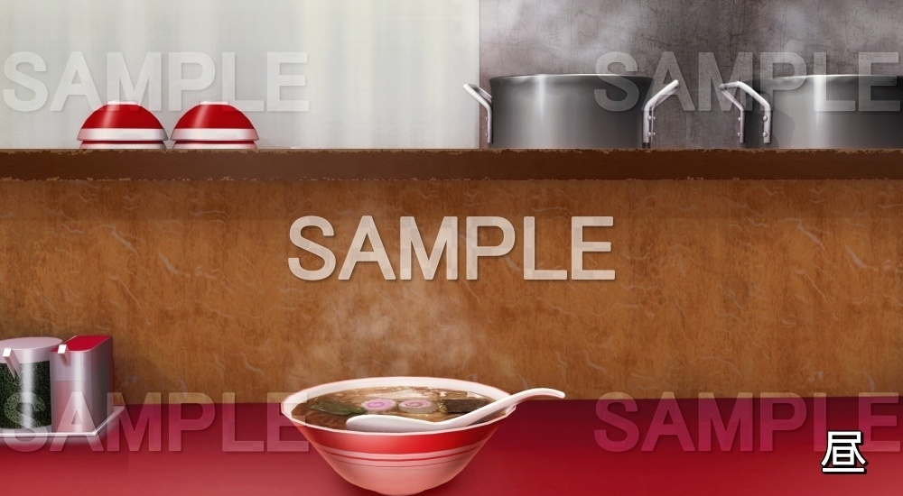【背景素材】ラーメン 内観③ (店舗&施設編part02-shop_ramen_02)