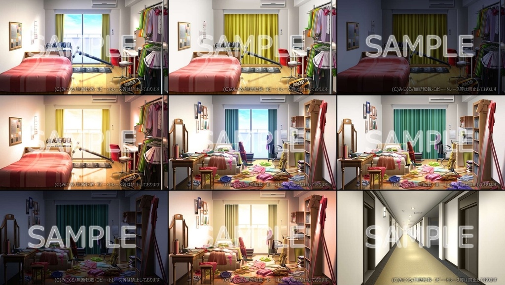 みにくる背景CG素材集『寮編』part01【背景素材集】