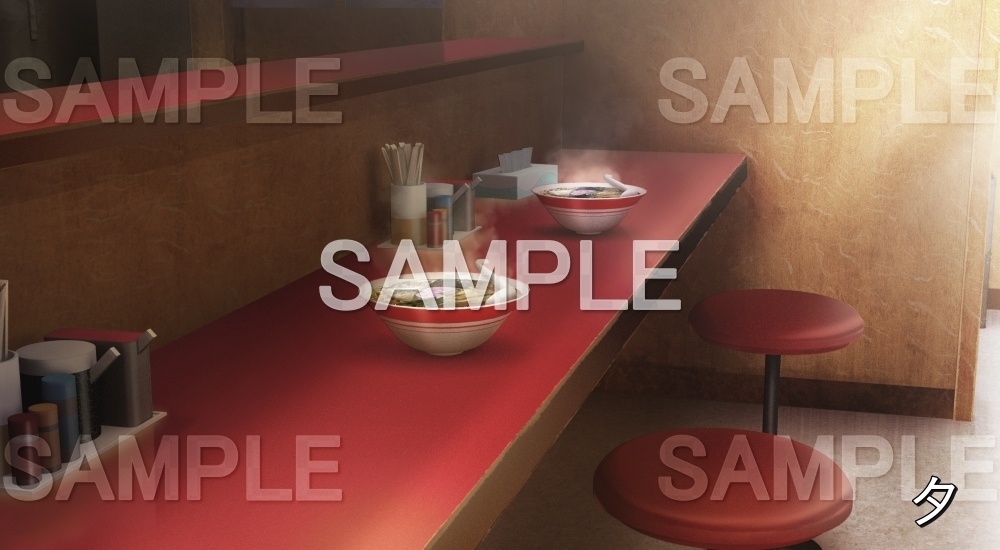 【背景素材】ラーメン 内観④ (店舗&施設編part02-shop_ramen_03)