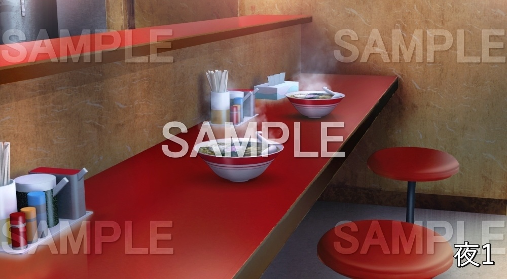 【背景素材】ラーメン 内観④ (店舗&施設編part02-shop_ramen_03)