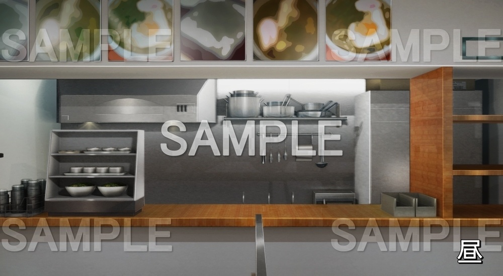 【背景素材】立ち食い蕎麦屋の内観② (店舗&施設編part02-shop_soba_01)