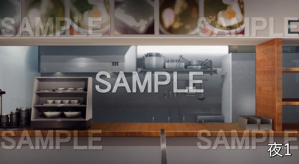 【背景素材】立ち食い蕎麦屋の内観② (店舗&施設編part02-shop_soba_01)