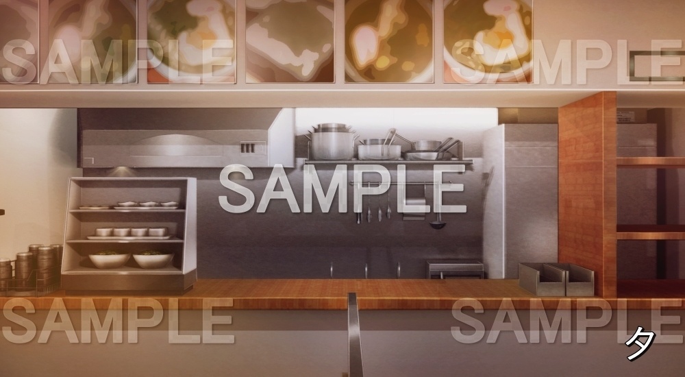 【背景素材】立ち食い蕎麦屋の内観② (店舗&施設編part02-shop_soba_01)