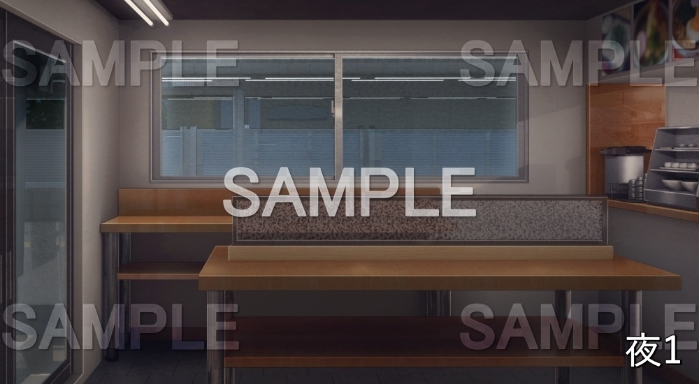 【背景素材】立ち食い蕎麦屋の内観④ (店舗&施設編part02-shop_soba_03)