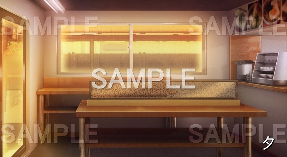 【背景素材】立ち食い蕎麦屋の内観④ (店舗&施設編part02-shop_soba_03)