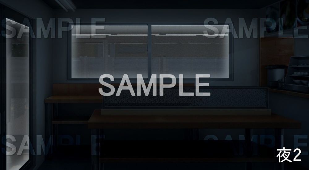 【背景素材】立ち食い蕎麦屋の内観④ (店舗&施設編part02-shop_soba_03)