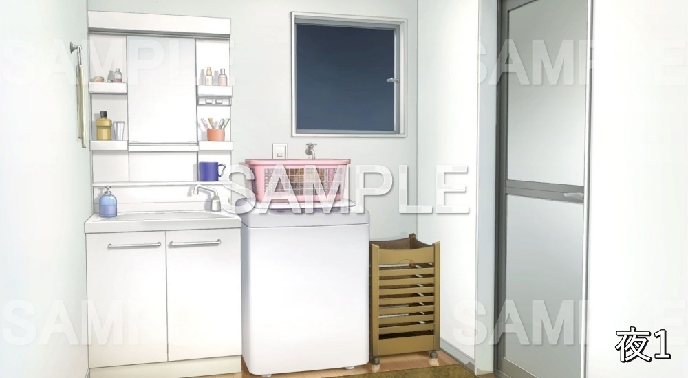 【背景素材】洗面所 お手洗い (日常編part14-1711daily03)