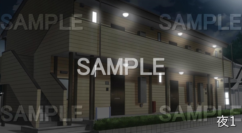 【背景素材】アパート (日常編part14-1711daily09)