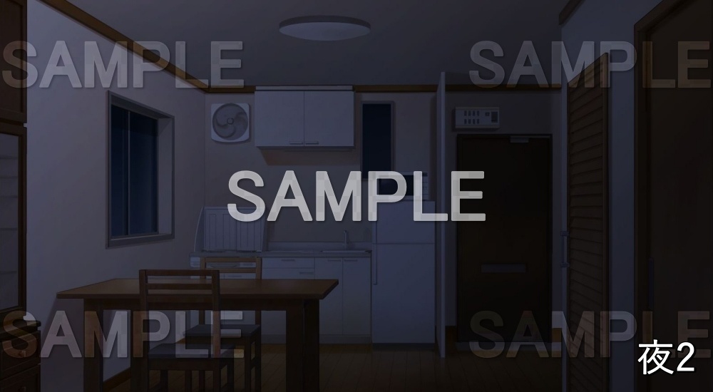 【背景素材】アパートのリビング (日常編part14-1711daily10)