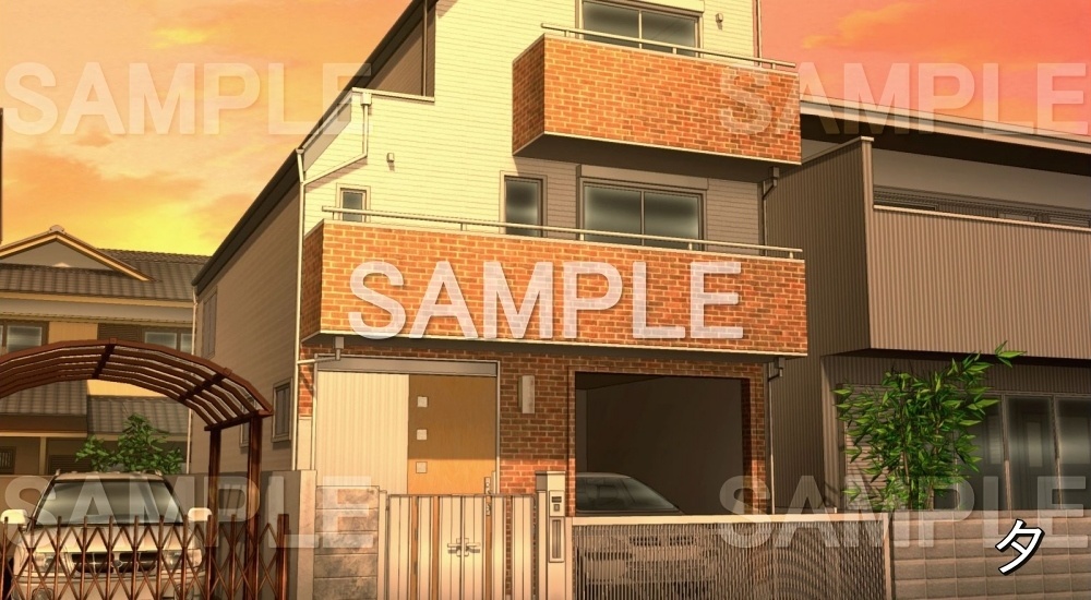 【背景素材】一軒家 (日常編part14-1711daily11)