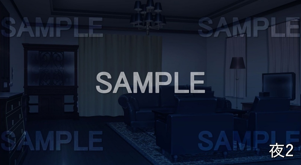 【背景素材】豪華なリビング (日常編part14-snowkin01)