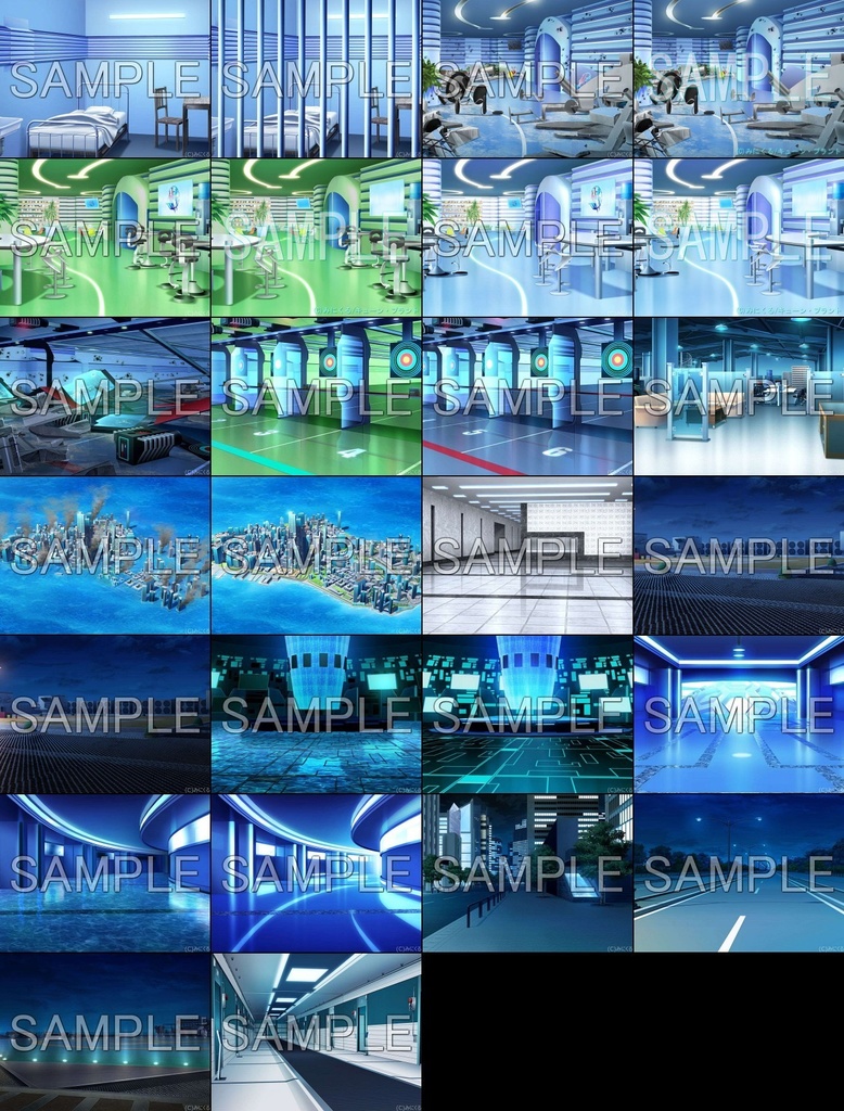 みにくる背景CG素材集『未来編part01』【背景素材集】