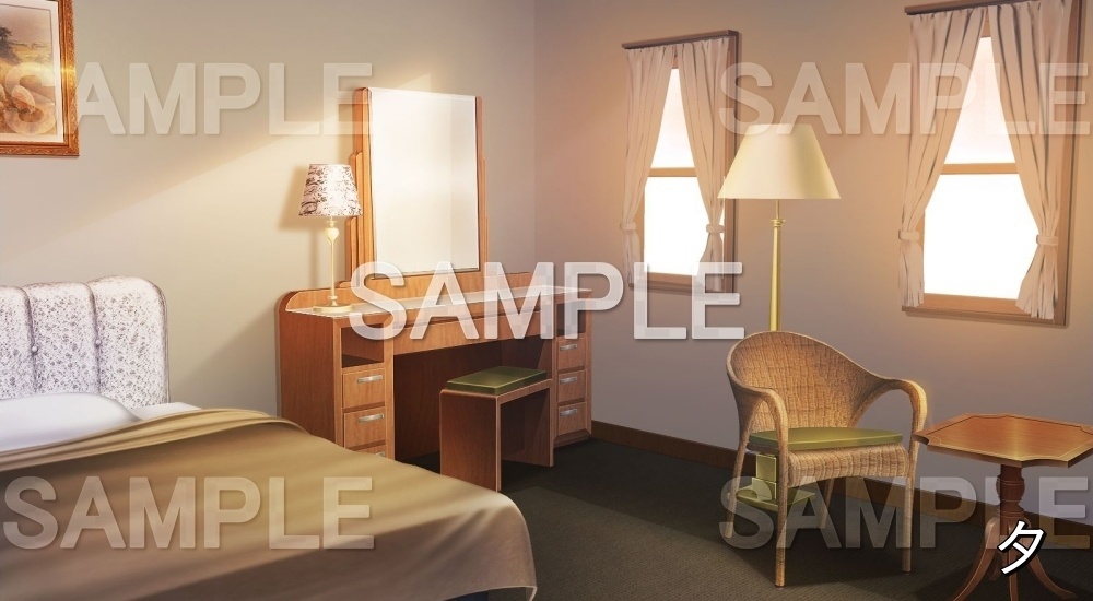 【背景素材】リゾートなホテルの部屋 (日常編part14-snowkin10)