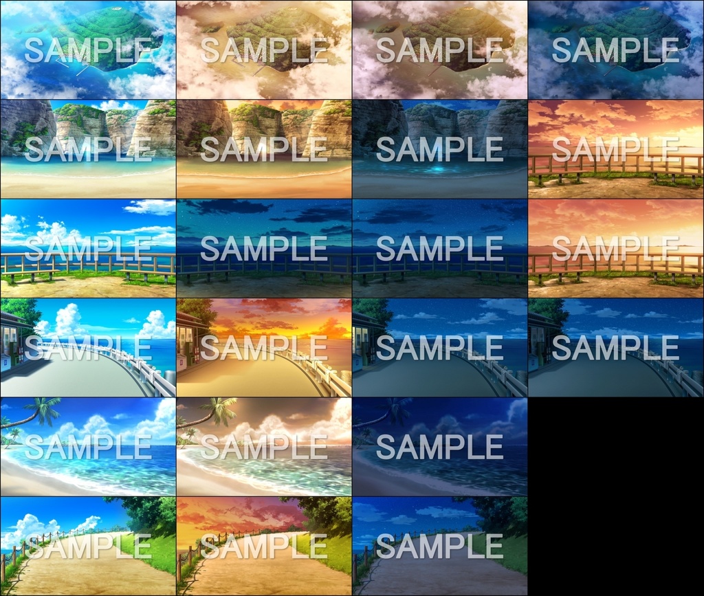 みにくる背景CG素材集『夏休み編』part01 【背景素材集】