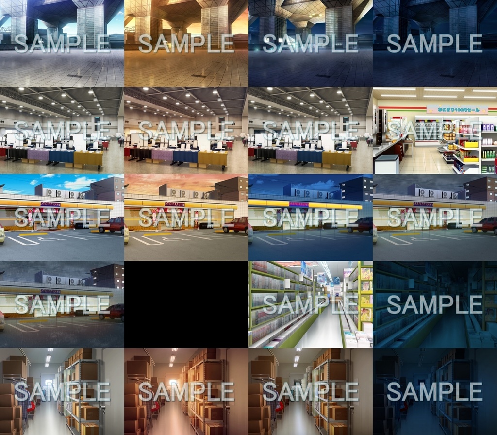 みにくる背景CG素材集『店舗&施設編』part01【背景素材集】