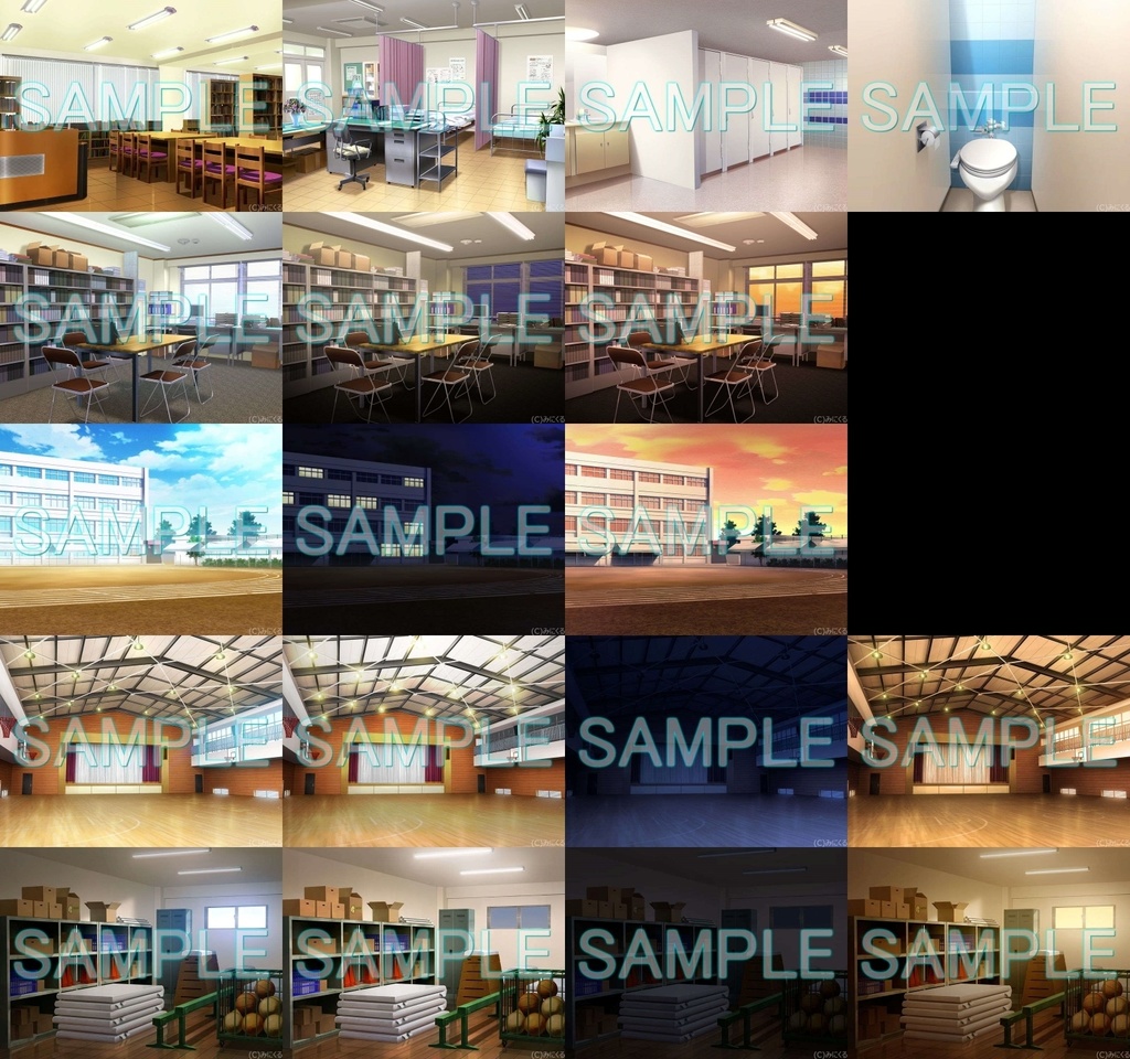 みにくる背景CG素材集『学園編』part10【背景素材集】