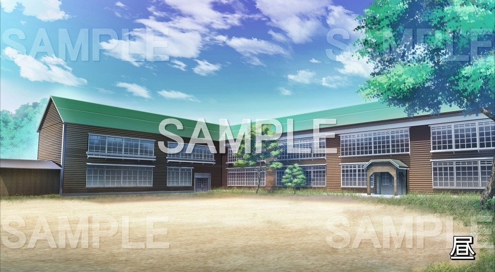 【背景素材】旧校舎 (旧校舎・ホラー編-kadoku_002)