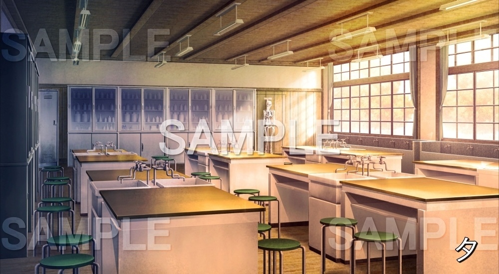 【背景素材】理科室 (旧校舎・ホラー編-kadoku_006)