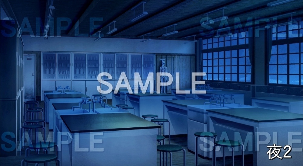 【背景素材】理科室 (旧校舎・ホラー編-kadoku_006)