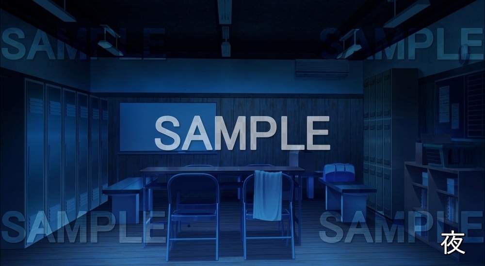 【背景素材】部室 (旧校舎・ホラー編-kadoku_007)