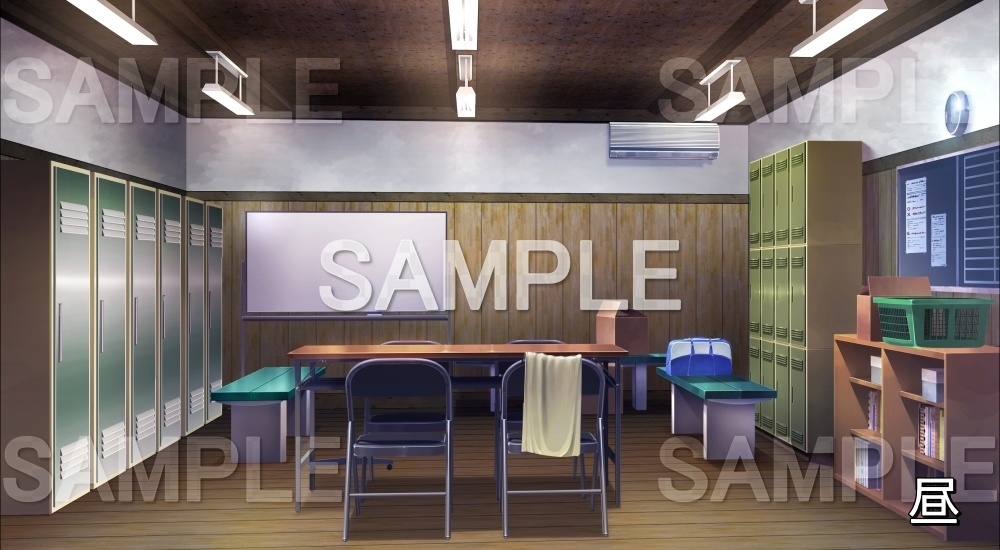 【背景素材】部室 (旧校舎・ホラー編-kadoku_007)