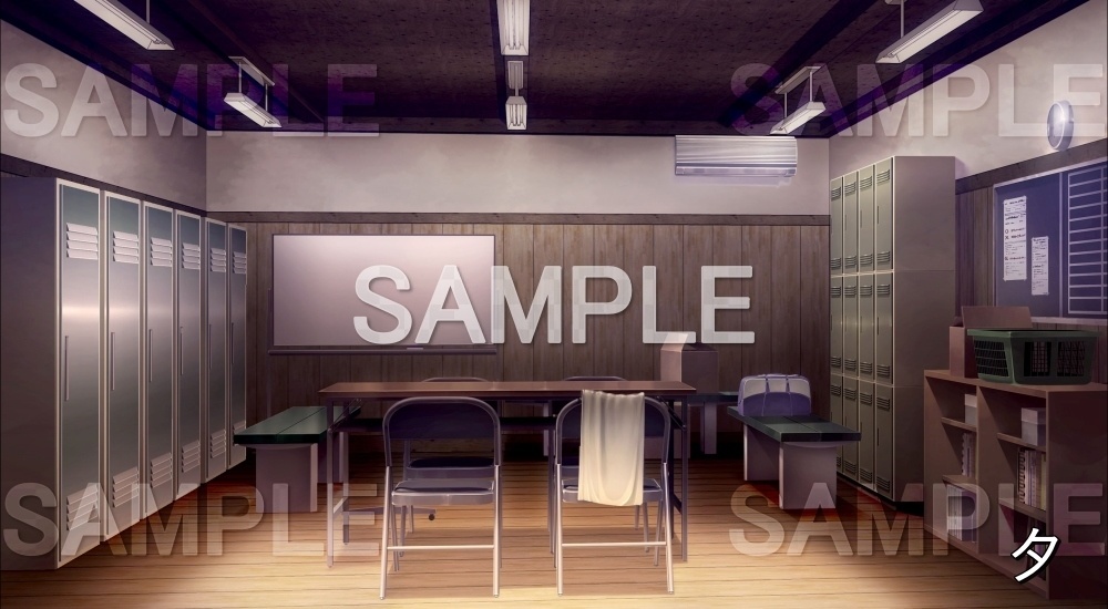 【背景素材】部室 (旧校舎・ホラー編-kadoku_007)