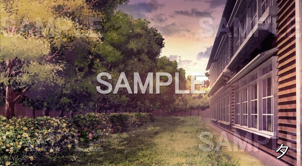 【背景素材】校舎裏 (旧校舎・ホラー編-kadoku_011)