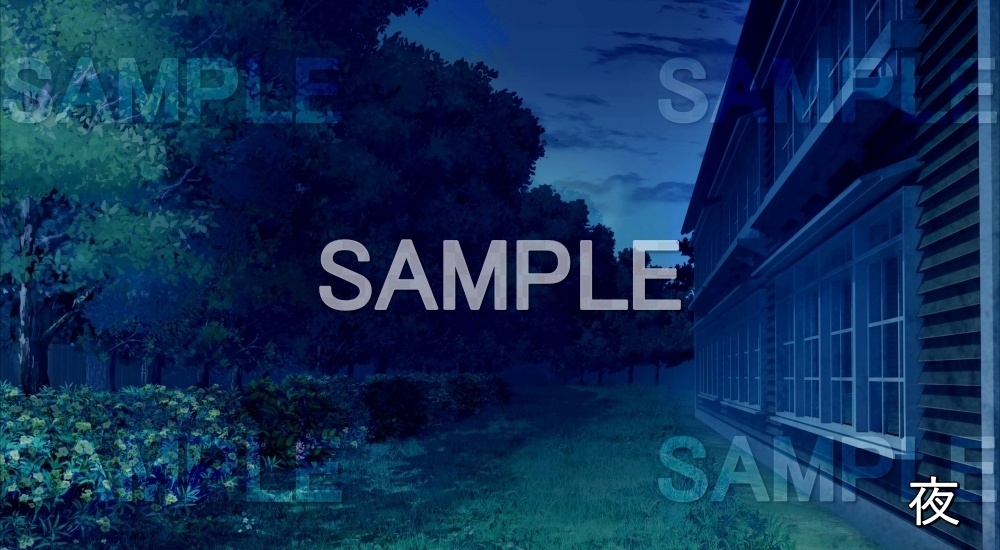 【背景素材】校舎裏 (旧校舎・ホラー編-kadoku_011)