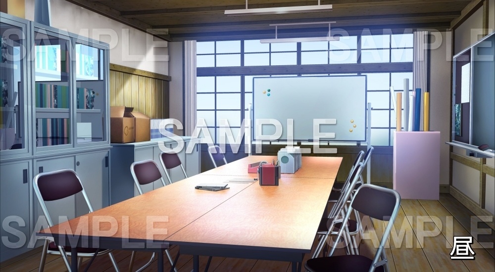 【背景素材】会議室 (旧校舎・ホラー編-kadoku_008)