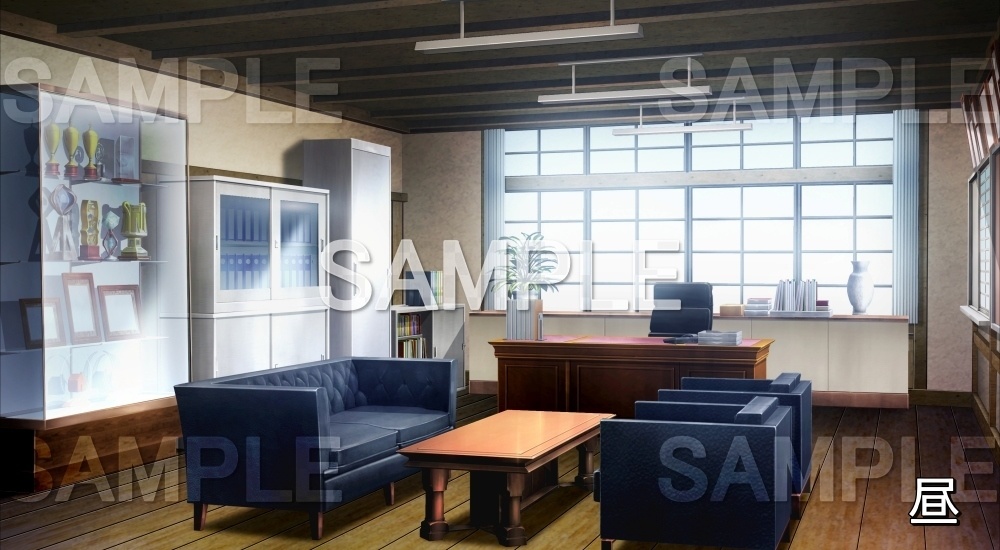 【背景素材】校長室(旧校舎・ホラー編-kadoku_009)