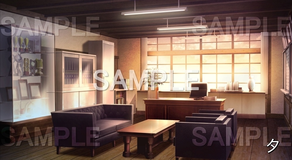 【背景素材】校長室(旧校舎・ホラー編-kadoku_009)