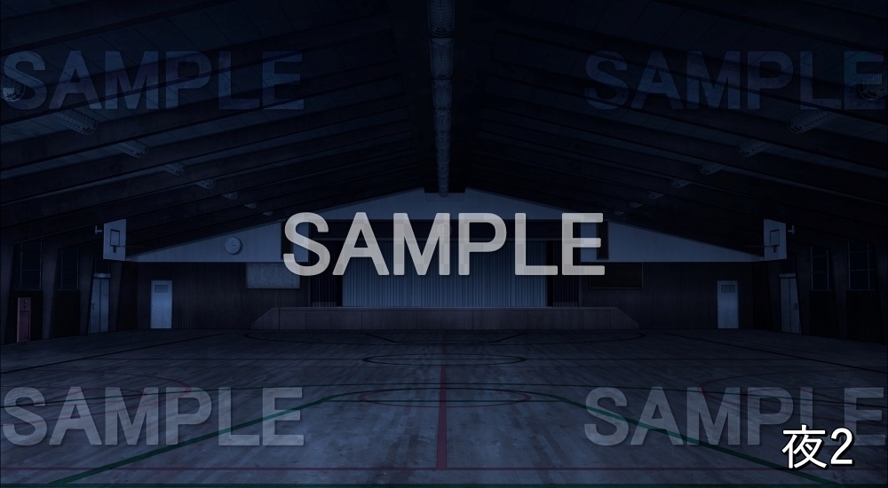 【背景素材】体育館 (旧校舎・ホラー編-kadoku_010)