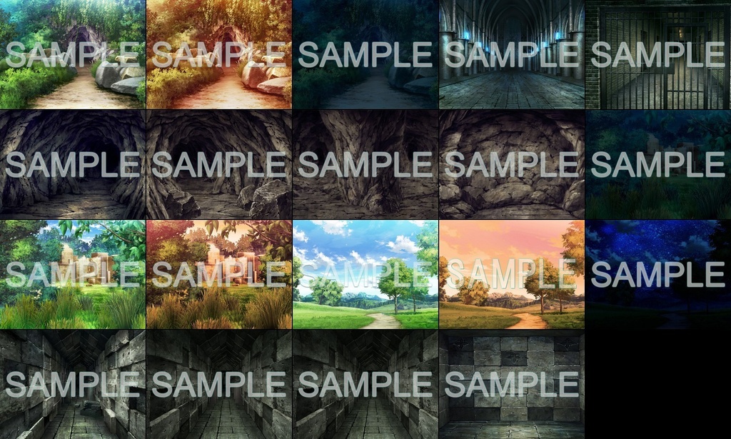 みにくる背景CG素材集『自然&ダンジョン編』part04【背景素材集】