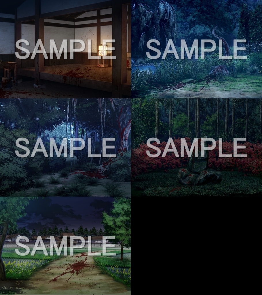 みにくる背景CG素材集『和風ホラー編』part01【背景素材集】