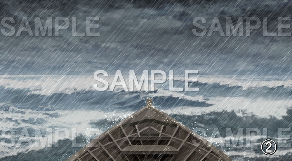 【背景素材】嵐の海 (旧校舎・ホラー編-snowmori_010)