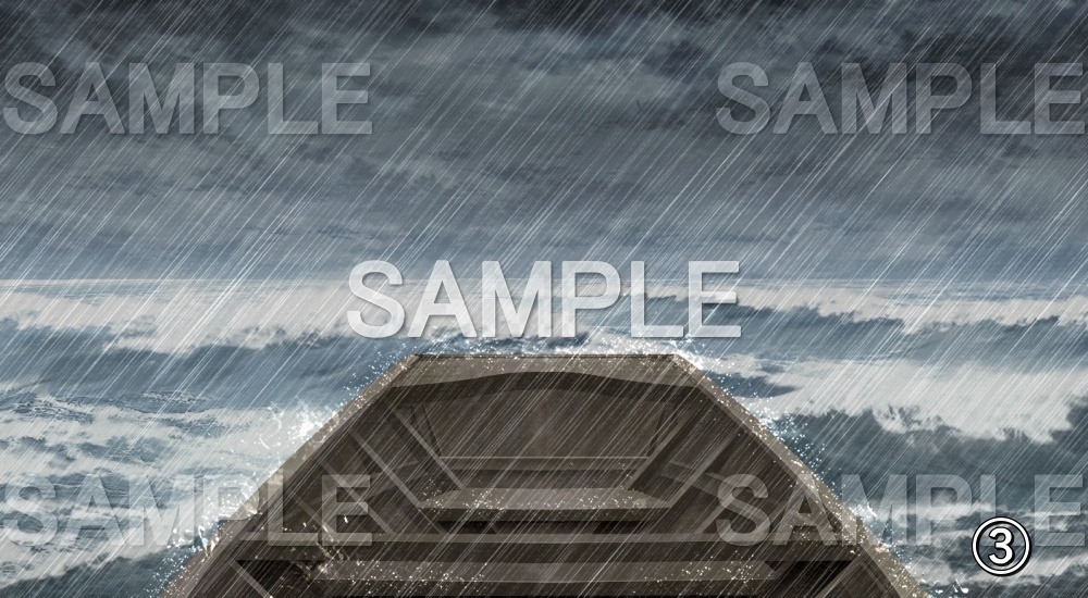 【背景素材】嵐の海 (旧校舎・ホラー編-snowmori_010)