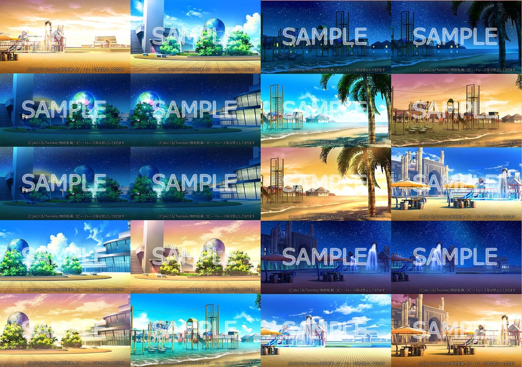 みにくる背景CG素材集『レジャー・公共施設編』part03【背景素材集】