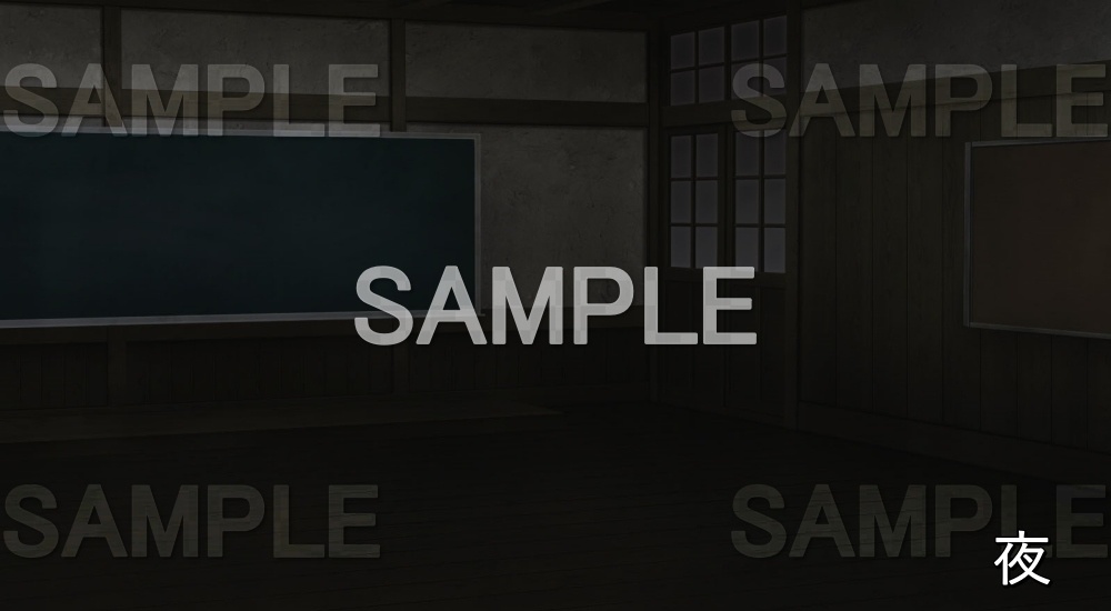 【背景素材】教室① (旧校舎・ホラー編-snowuta_023)