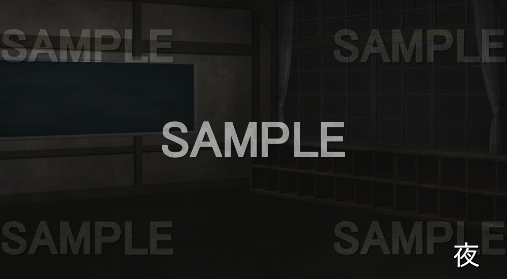 【背景素材】教室② (旧校舎・ホラー編-snowuta_024)